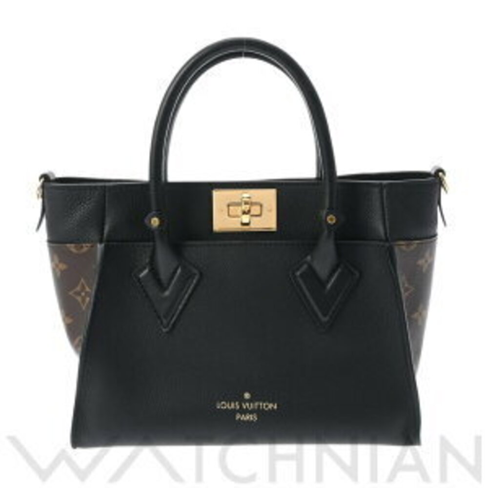 Louis Vuitton On My Side Noir Black Calfskin Monogram Canvas Handbag